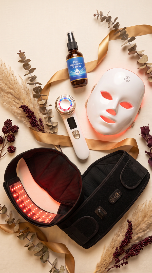 Glouren Complete Collection bundle including all five red light therapy and recovery devices